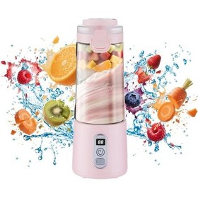 Resim Lumaworld Pembe Lalayuan Taşınabilir Blender 18000 Rpm Led Ekranlı Usb Şarjlı 