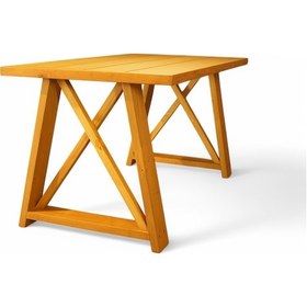 Resim Neiwel Garden Mare Doğal Ahşap Bahçe Yemek Masası-80-260 Açık Ceviz 