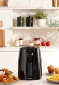 Resim Karaca Smart Cook 60 Dakikaya Kadar Zaman Ayarlı Compact Airfryer Black 2 Kişilik 