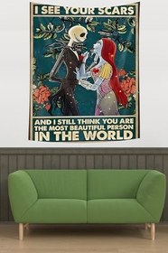 Resim Pelangi Olduğu Gibi Kabul Eden Sevgili Lovers Leke Tutmaz Kumaş Duvar Örtüsü Duvar Halısı Tapestry PNTR439, 70 x 70 
