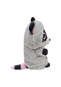 Resim Rakun Peluş Oyuncak Uyku Arkadaşı Hediyelik 17 Cm Gri 