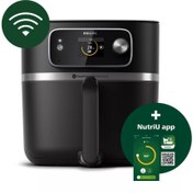 Resim Philips Combi 7000 Serisi XXL Connected Airfryer Siyah 2225Watt NutriU uygulamasına bağlı 