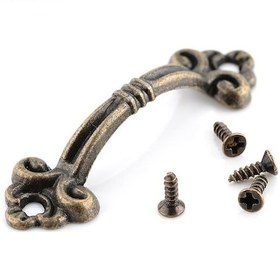 Resim Naıerdı 10 Adet Kolları Çekmece Ahşap Mücevher Kutusu Mobilya Bronz Dolap Çeker 