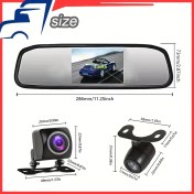 Resim 10.92cm HD Arka Görüş Aynası Monitörü Çift Video Kaydı ile - Kolay Kurulum, 1080p İzleme Arabalar, SUV'lar, Kamyonlar, RV'ler ve Daha Fazlası için - Evrensel Uyumluluk, Pil Gerektirmez, Arka Görüş Aynası Çözümü | Modern Araba Aksesuarı | Kolay Kurulum Aynası, Araba Modifikasyon Aksesuarları 