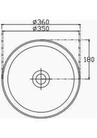 Resim Isvea Infinity Tezgah Üstü Lavabo 36 CM 