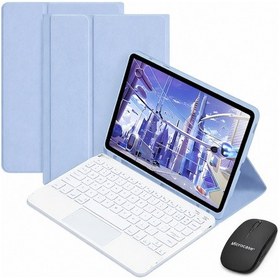 Resim Microcase Samsung Galaxy Tab A11 Plus 11 İnch Tablet Uyumlu Bluetooth Touchpad Klavye+bluetooth Mouse+standlı Kılıf-bkk7 