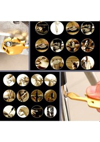 Resim Omeniv Anahtar Form Anahtarlık Kamp Çakı Alyen Testere Cetvel Gold Çok Renkli 