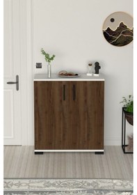 Resim Athena Çok Amaçlı 2 Kapaklı ,kahve Köşesi,mutfak,banyo, Kiler Dolabı Ceviz Ceviz 