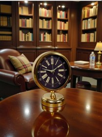 Resim Büro Ev Ofis Hediyesi İçin 25x20cm Golden Metal Stil Masa Saati Diğer 