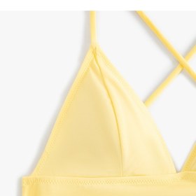 Resim Koton Üçgen Bikini Üstü Basic Arkası Çapraz Bağlamalı Sarı 4sak10204mm Sarı 