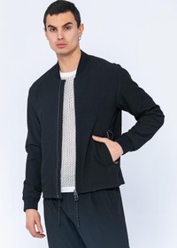 Resim Cekmon Erkek Regular Fit Çok Cepli Fermuarı Çift Taraflı Pilot Bomber Yaka Bürümcük Kumaş Rahat Spor 