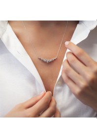 Resim Baget Pırlantalı Yay Kolye 