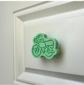 Resim Pomerol Turuncu Motor Dolap Kulpu - Çocuk Odaları, Mutfak Ve Banyo Dolapları İçin Eğlenceli Ve Mobilya Kulpu 