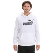 Resim Puma Ess Big Logo Hoodie Tr Erkek Sweatshirt Beyaz 