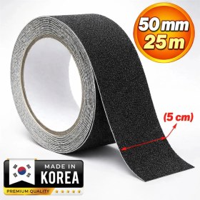 Resim Badem10 Güçlü Yapışkanlı Zemin Yer Kaydırmaz Bant 50 mm x 25 Metre Merdiven Kaymaz Kaydırmaz Bandı 