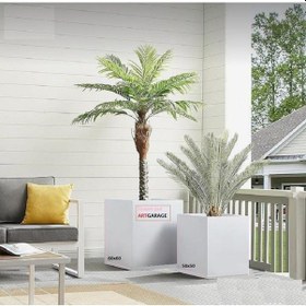 Resim İç Ve Dış Mekan Uyumlu Dev Kare 2'li Saksı Sınırsız Renk 