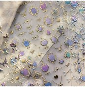 Resim Flybuy : Kedi Gözü 5d Kalp Kanat Kristal Geometrik Aşk Takı To4387 