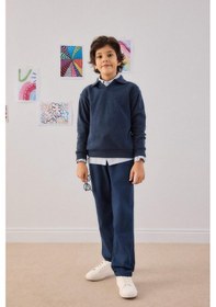 Resim Defacto Erkek Çocuk Apaş Yaka Sweatshirt G3672a825cwnv256 Lacivert-nv256 