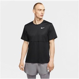 Resim Nike M Nk Df Run Top Ss Erkek Siyah T-shirt - Cj5332-010 