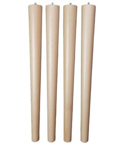 Resim Gürgen Ahşap Sandalye Sehpa Ayağı Metrik-8 Vidalı 42 Cm - 4 Adet Naturel Renk 