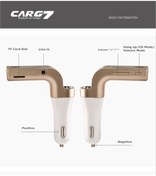 Resim doremodam Carg7 Bluetooth Araç Fm Transmitter Usb Girişli ( Lisinya ) 
