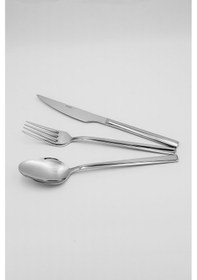 Resim Soley Arma 6 Kişilik 18 Parça Çatal Kaşık Bıçak Takımı Gümüş 