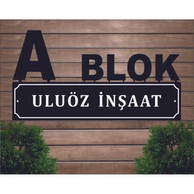 Resim zafrakreklam VİLLA - EV - DÜKKAN - İNŞAAT BLOK TABELASI ALÜMİNYUM 40X25 CM 