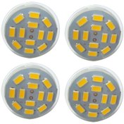 Resim Szypzstore 4x 6w Gu4 Led Spot Işığı Mr11 12 Smd 5730 570 Dc 12v, Sıcak Beyaz 6k9tgy Siyah 