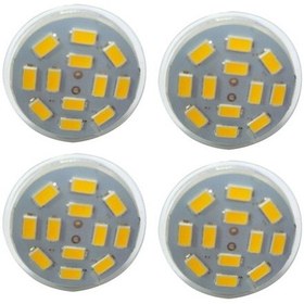 Resim Szypzstore 4x 6w Gu4 Led Spot Işığı Mr11 12 Smd 5730 570 Dc 12v, Sıcak Beyaz 6k9tgy Siyah 