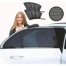Resim Araba Yan Cam Güneşlik Perdesi Cam Filmi Perde 2 Adet Güneş Geçirmez Aracın Içini Göstermez Perde 