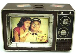Resim Dekoratif Metal Televizyon Kumbara Vintage Hediyelik Kickshop
