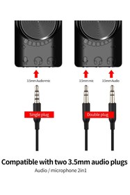 Resim Daytona A4677 USB 2.0 Ses Kartı 7.1 Kanallı PC ve Laptop için PUBG Oyun Harici Ses Kartı 3.5mm 