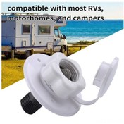 Resim Padalink Kamyonet Ev Su Girişi, Kontrol Valfi Ve Filtre İle, Plastik Ve Paslanmaz Çelik, Beyaz, 19mm G1/2" Açıklık 