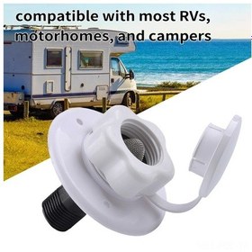 Resim Padalink Kamyonet Ev Su Girişi, Kontrol Valfi Ve Filtre İle, Plastik Ve Paslanmaz Çelik, Beyaz, 19mm G1/2" Açıklık 