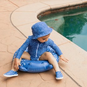 Resim Swim Essentials Blue Leopard Animal Yüzme Simidi 55cm 