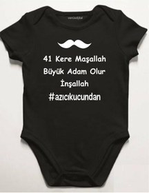 Resim venüsdijital Sünnet Zıbını 41 Kere Maşallah Baskılı Bebek Zıbın Badi 