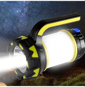 Resim Techtic Kamp Feneri 6 Modlu Şarj Edilebilir El Feneri Powerbank Siyah 