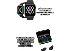 Resim Pileli Store Ucuz ve Kaliteli Kulaklıklı Saat Seti Bluetooth Bağlantılı Akıllı Saat ve Kulaklık 