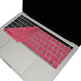 Resim MacBook Pro A1706 1989 2159 1707 1990 Uyumlu UK(AB) Arapça Harf Baskı Açık Pembe Klavye Kılıfı 