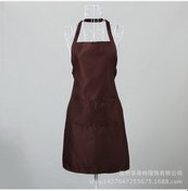 Resim Gajeena Özel Logo Baskılı Dayanıklı Restoran Önlüğü - 73x58cm Kahverengi 