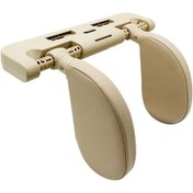 Resim A02 Ayarlanabilir Araba Oto U-şekilli Bellek Köpük Boyun Rest Yastık Koltuk Yastığı Beige 