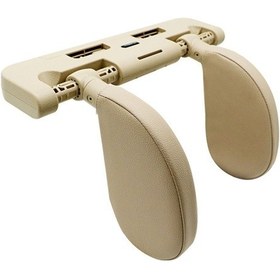 Resim A02 Ayarlanabilir Araba Oto U-şekilli Bellek Köpük Boyun Rest Yastık Koltuk Yastığı Beige 