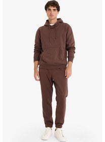 Resim Defacto Regular Fit Beli Bağcıklı Cepli Paçası Lastikli Şardonlu Basic Düz Jogger Eşofman Altı E6326ax25aubn539 Kahve-bn539 