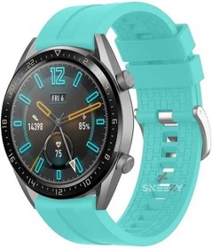 Resim Huawei Watch GT Runner-Sport 46mm- GT2 E 22mm İle Uyumlu NovaGT Supreme Silikon Kordon Turkuaz 