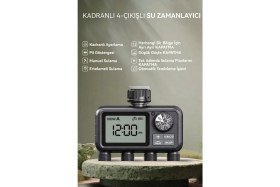 Resim Konk Tools Akıllı Bahçe Sulama Bilgisayarı - 4 Çıkışlı Dijital Zamanlayıcı - Yağmur Erteleme Modlu 