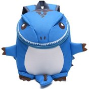 Resim Çocuk Okul Çantası Karikatür Dinozor Anaokulu Sırt Çantası Mavi 
