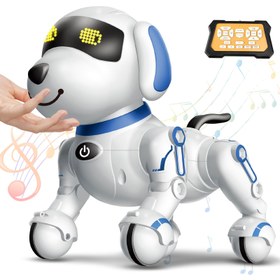 Resim Akıllı Robot Köpek, Uzaktan Kumandalı Elektronik Oyuncak Köpek, Akıllı Programlanabilir Taklalar, İnteraktif Takip, Şarkı Söyleme ve Müzik Dansı, Aile veya Arkadaşlar için Tatil Hediyeleri, Doğum Günü Hediyeleri, Noel Hediyeleri ve Cadılar Bayramı Hediyeleri için Uygundur 