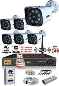 Resim IDS 6 Kameralı 5MP Sony Lensli 1080P Full HD Gece Renkli̇ Su Geçi̇rmez Cepten İzle Full Kamera Seti DS-2034HD-WL-SET6-320 