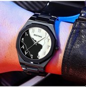 Resim Yingfu Erkek Siyah Saati, Altın Arapça Rakamlar Saat Siyah 