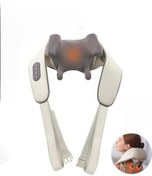 Resim ALFAGİFT Isıtmalı Ovmalı Boyun Omuz Bel Bacak Masaj Aleti; Insan Eli Yoğurma Hissi Veren Masaj Cihazı 